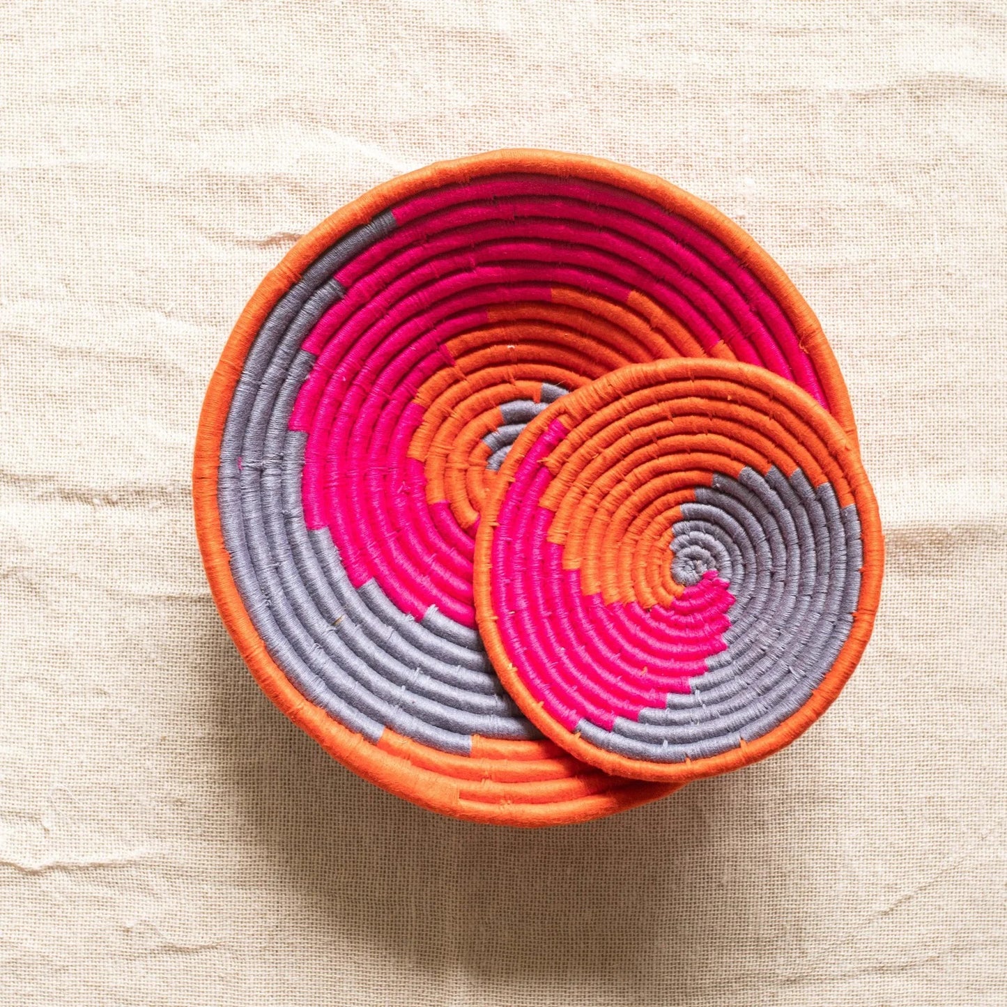 Assorted Sabai Handwoven Grass Baskets