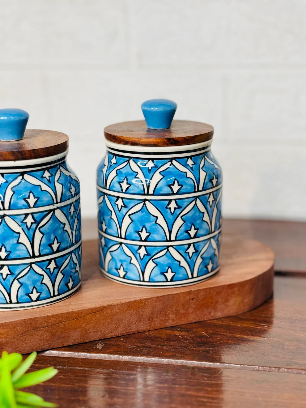 Hand made & painted Ceramic Jar