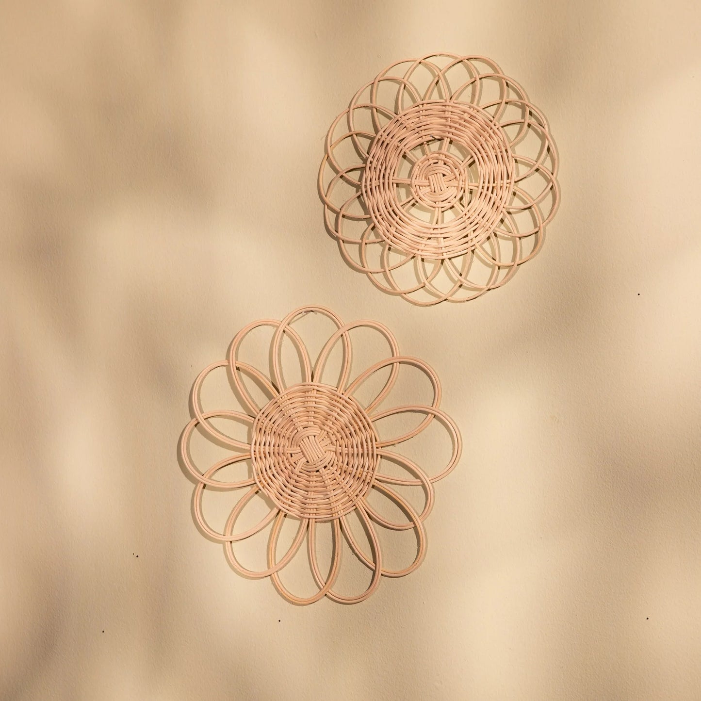 Rattan Sunflower Wall Hanging