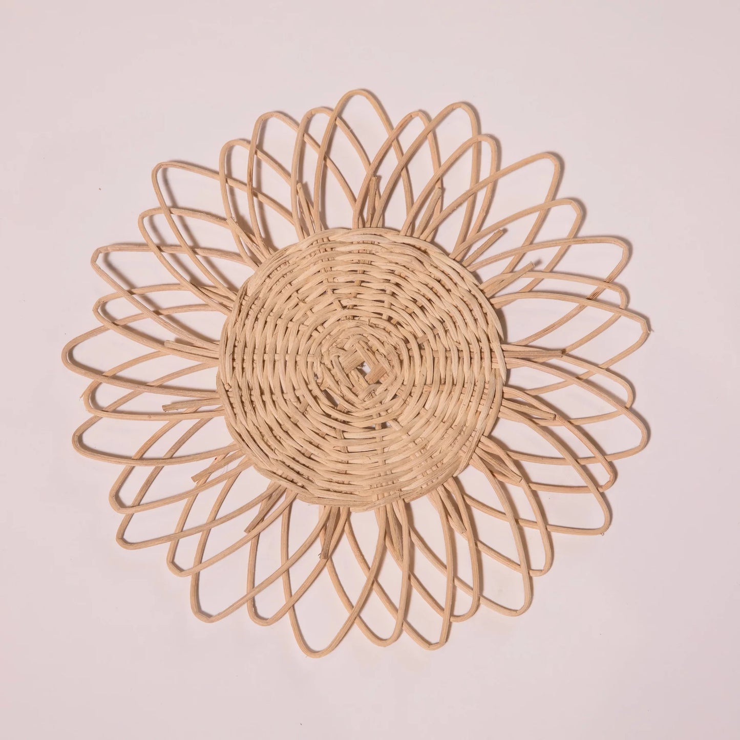 Rattan Sunflower Wall Hanging